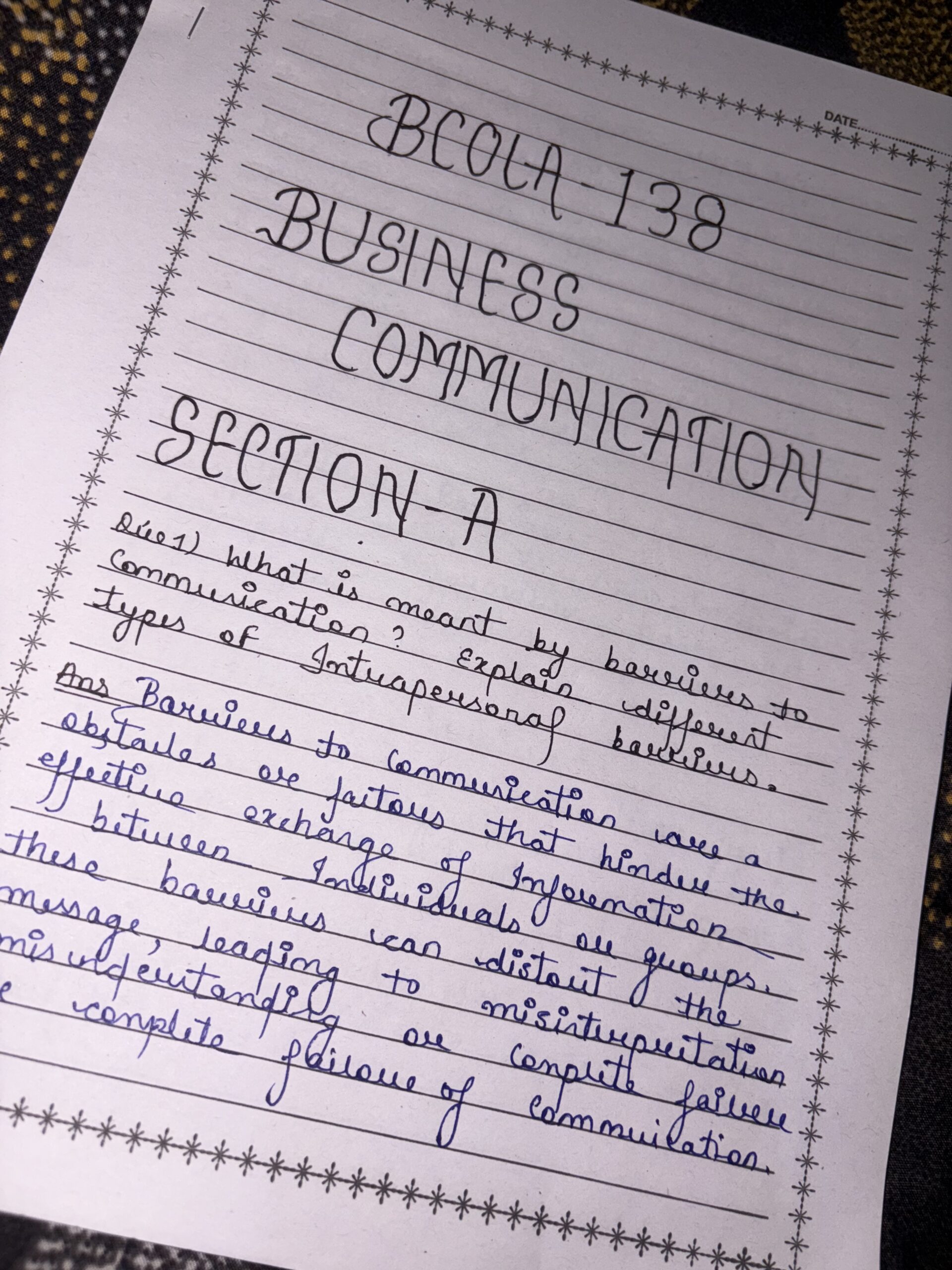 IGNOU handwritten assignments neat handwriting