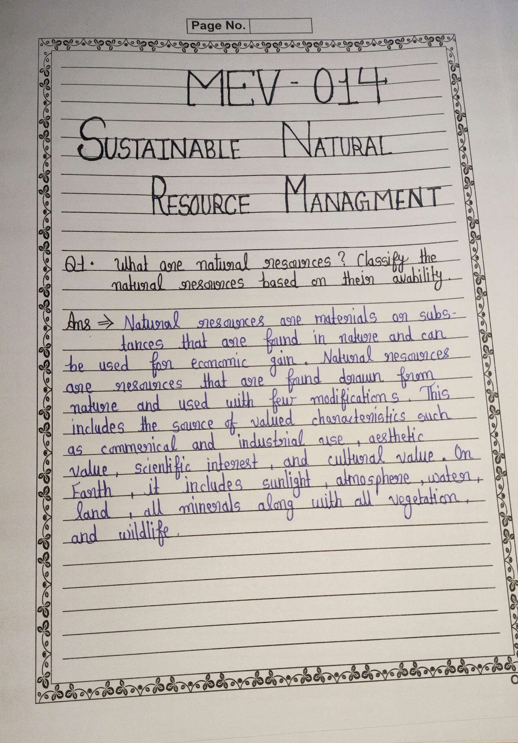 IGNOU handwritten assignments solved sample